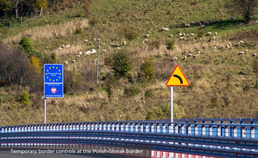 Until February 1, 2024, temporary border controls at the Polish-Slovak border