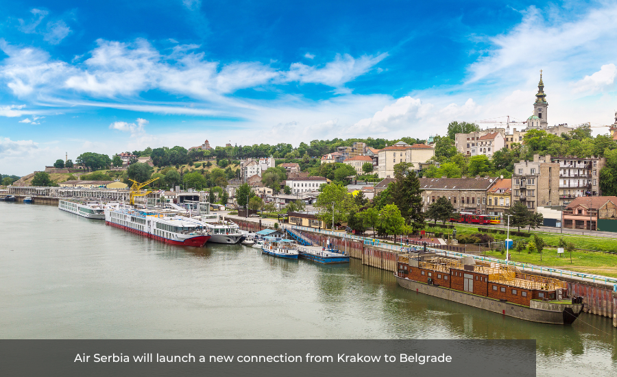 Air Serbia will launch a new connection from Krakow to Belgrade
