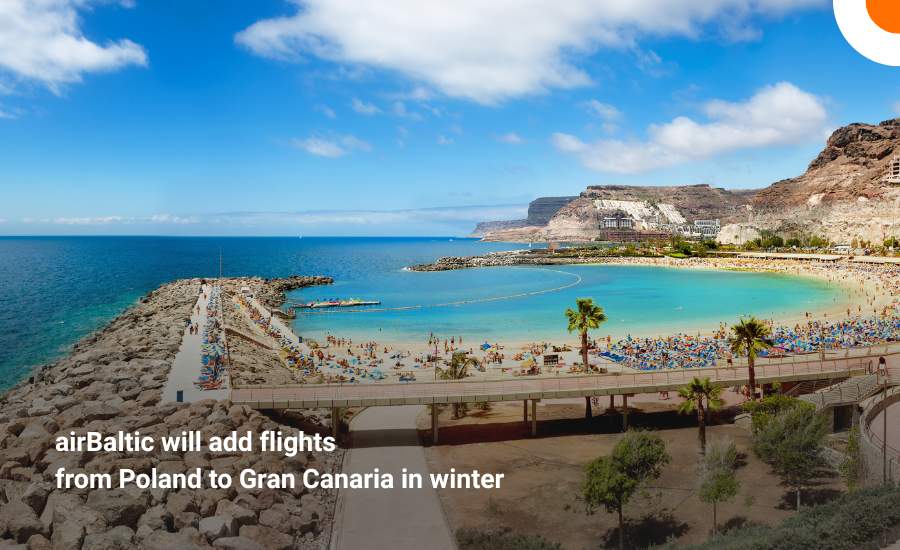 airBaltic adds three Poland&ndash;Gran Canaria routes for winter 2026/2027