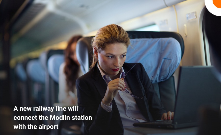 Bezpośrednia kolej do lotniska w Modlinie. Prace ruszą w 2027 roku