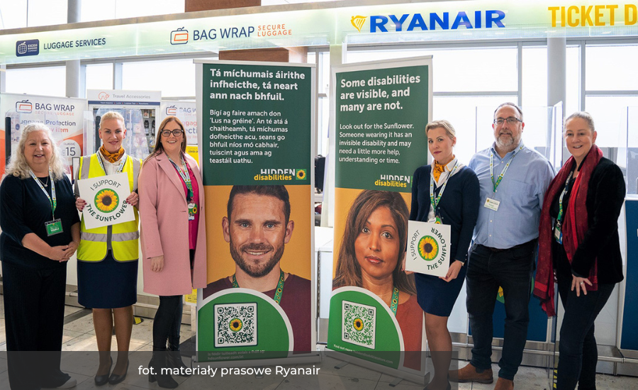 Ryanair wspiera klientów z niepełnosprawnością